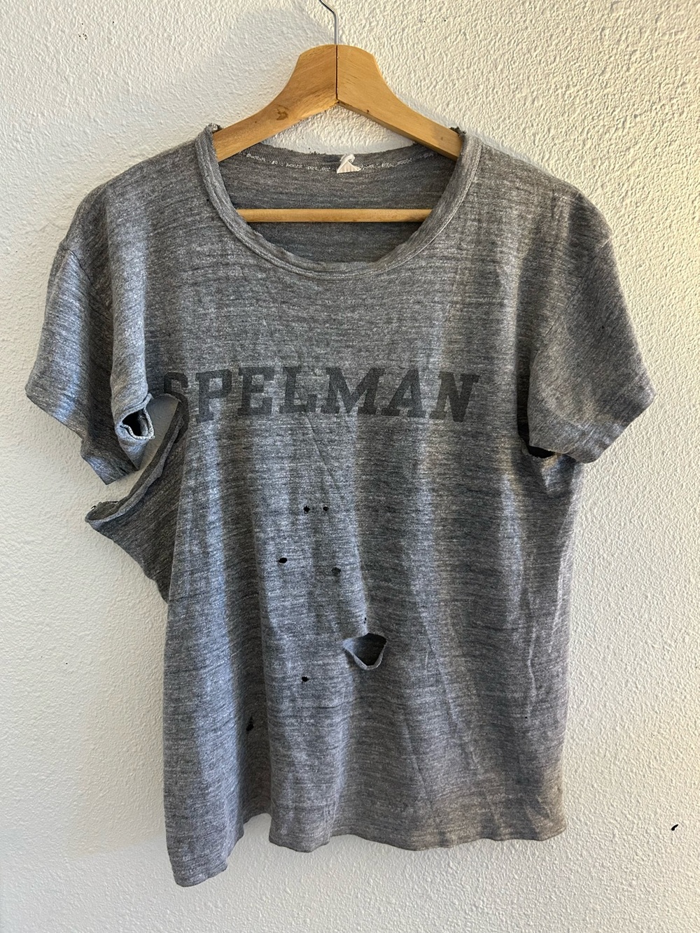 Vintage 80s Spelman College Single Stitch Distressed HBCU T Shirt